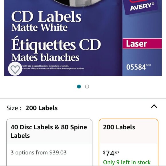 200 CD Labels (Sealed) - Picture 3 of 3